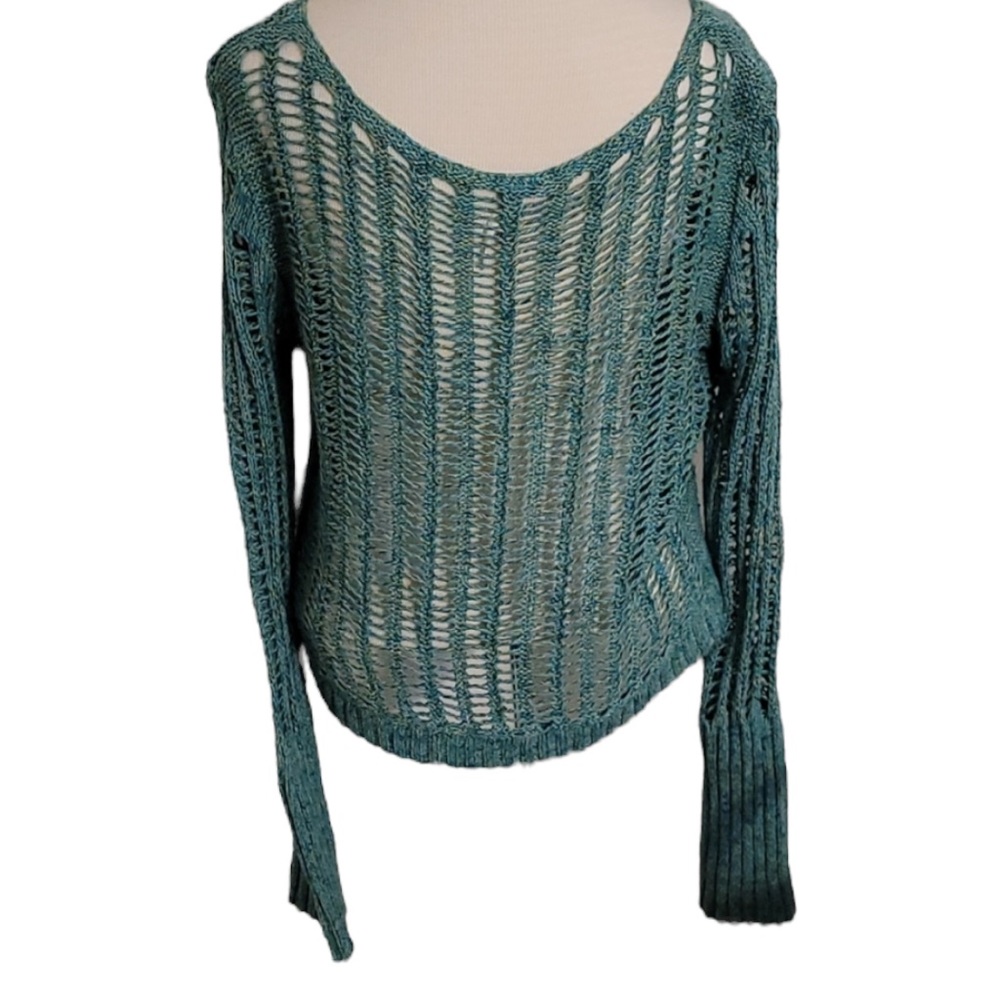 FP Free People Sweater Lily pad Open Knit Medium